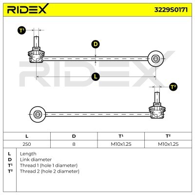 Stabilisator Stange RIDEX 3229S0171 3229S0171 - foto 9
