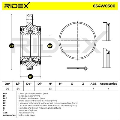 Radlager RIDEX 654W0300 654W0300 - foto 5