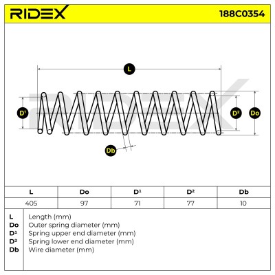 Fahrwerksfeder RIDEX 188C0354 188C0354 - foto 5