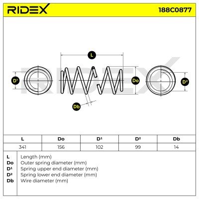 Fahrwerksfeder RIDEX 188C0877 188C0877 - foto 5