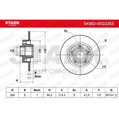Bremsscheibe Stark SKBD-0022253 SKBD-0022253 - foto 4