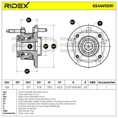 Radlager RIDEX 654W0591 654W0591 - foto 6