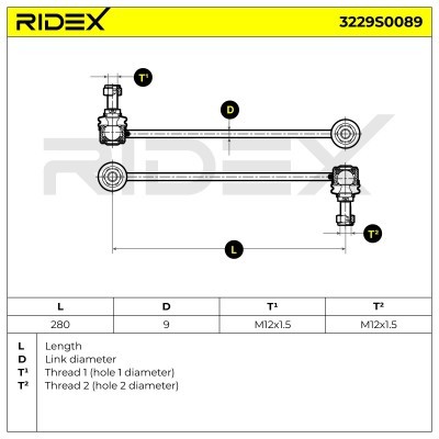 Stabilisator Stange RIDEX 3229S0089 3229S0089 - foto 6