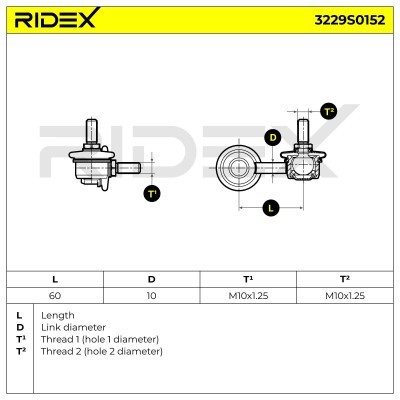 Stabilisator Stange RIDEX 3229S0152 3229S0152 - foto 6