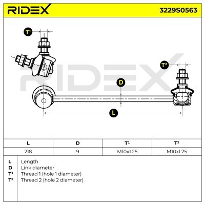 Stabilisator Stange RIDEX 3229S0563 3229S0563 - foto 5