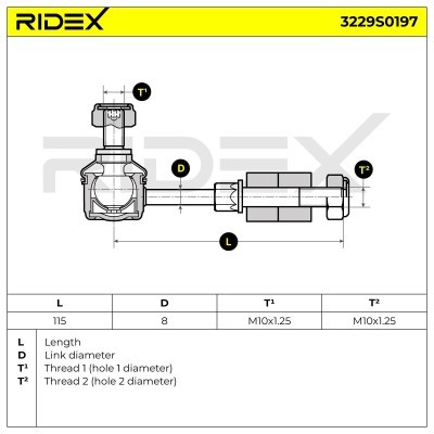 Stabilisator Stange RIDEX 3229S0197 3229S0197 - foto 4