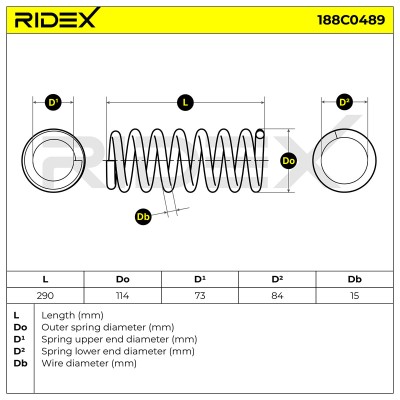 Fahrwerksfeder RIDEX 188C0489 188C0489 - foto 5