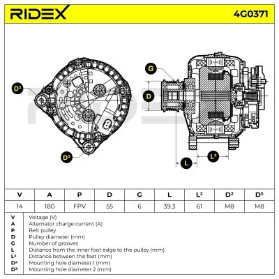Generator RIDEX 4G0371 4G0371 - foto 7