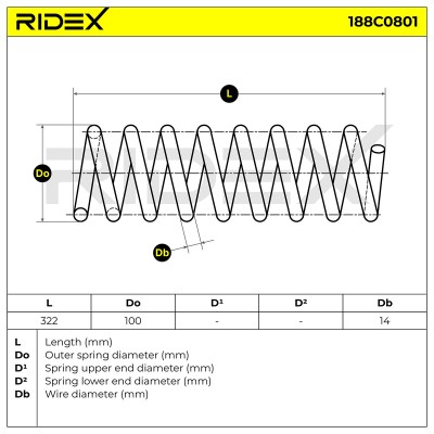 Fahrwerksfeder RIDEX 188C0801 188C0801 - foto 5