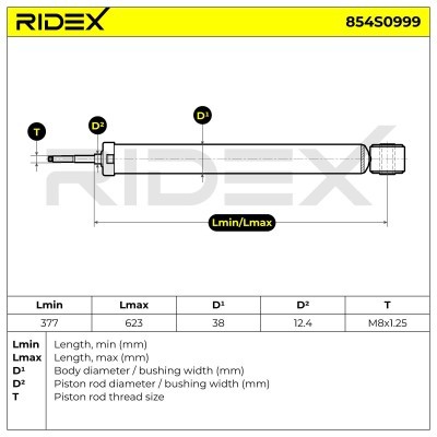 Stoßdämpfer RIDEX 854S0999 854S0999 - foto 5