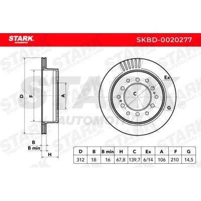 Bremsscheibe Stark SKBD-0020277 SKBD-0020277 - foto 5
