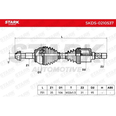 Antriebswelle Stark SKDS-0210537 SKDS-0210537 - foto 6