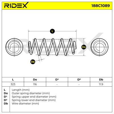 Fahrwerksfeder RIDEX 188C1089 188C1089 - foto 4