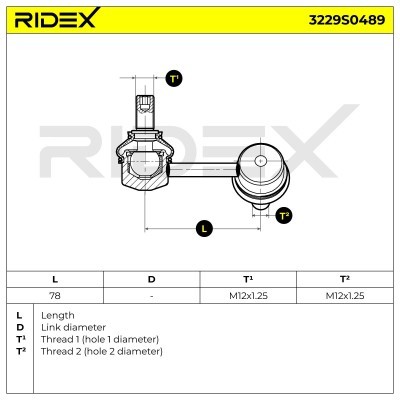 Stabilisator Stange RIDEX 3229S0489 3229S0489 - foto 6