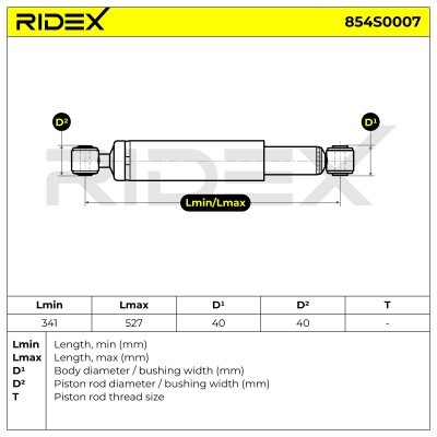 Stoßdämpfer RIDEX 854S0007 854S0007 - foto 9