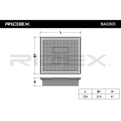 Luftfilter RIDEX 8A0301 8A0301 - foto 6