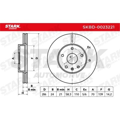 Bremsscheibe Stark SKBD-0023221 SKBD-0023221 - foto 3