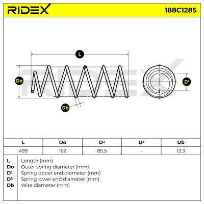 Fahrwerksfeder RIDEX 188C1285 188C1285 - foto 5