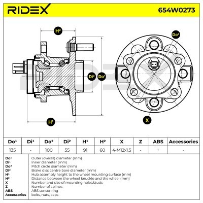 Radlager RIDEX 654W0273 654W0273 - foto 5