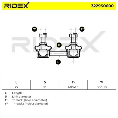 Stabilisator Stange RIDEX 3229S0600 3229S0600 - foto 5