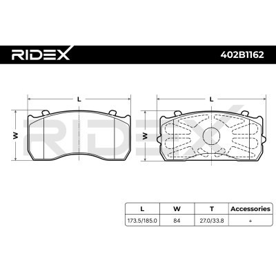 Bremsbeläge Satz RIDEX 402B1162 402B1162 - foto 9