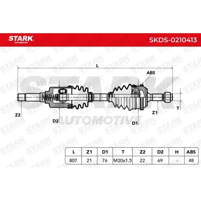 Antriebswelle Stark SKDS-0210413 SKDS-0210413 - foto 7