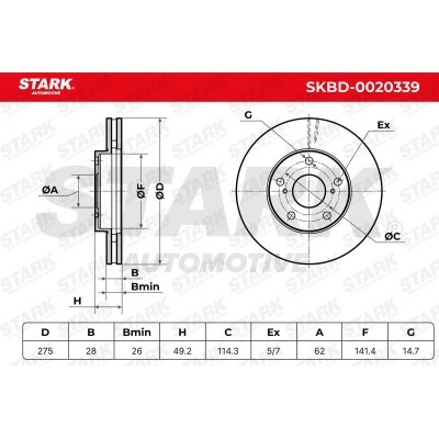 Bremsscheibe Stark SKBD-0020339 SKBD-0020339 - foto 5