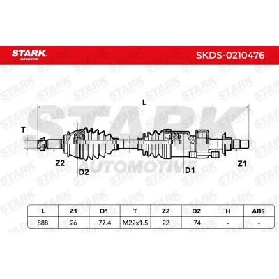 Antriebswelle Stark SKDS-0210476 SKDS-0210476 - foto 7