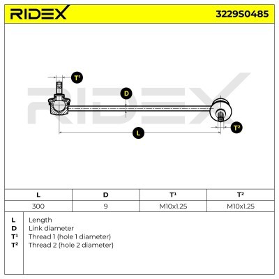 Stabilisator Stange RIDEX 3229S0485 3229S0485 - foto 5
