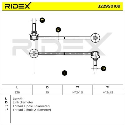 Stabilisator Stange RIDEX 3229S0109 3229S0109 - foto 7