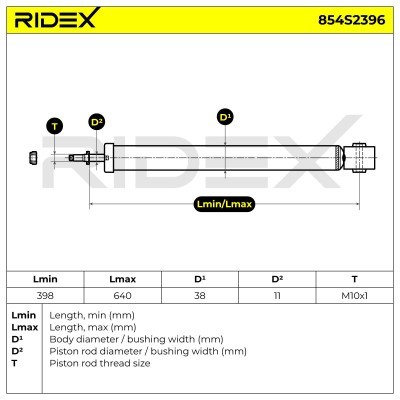 Stoßdämpfer RIDEX 854S2396 854S2396 - foto 8