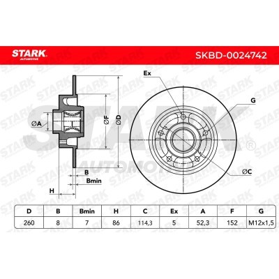 Bremsscheibe Stark SKBD-0024742 SKBD-0024742 - foto 5