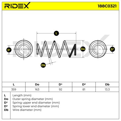 Fahrwerksfeder RIDEX 188C0321 188C0321 - foto 5