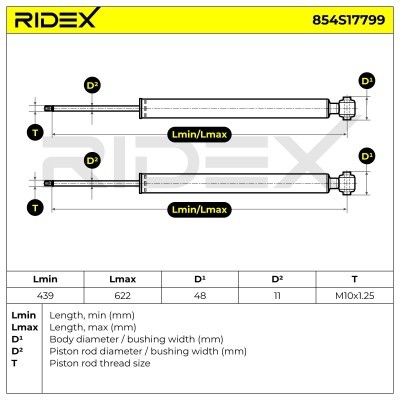 Stoßdämpfer RIDEX 854S17799 854S17799 - foto 3