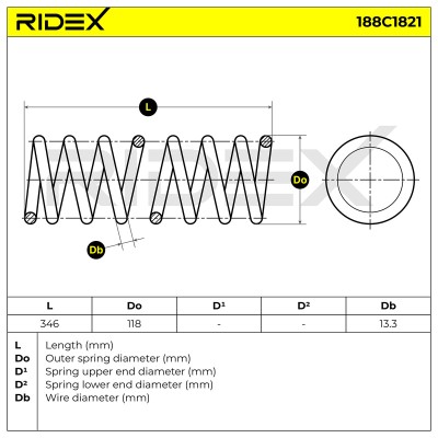 Fahrwerksfeder RIDEX 188C1821 188C1821 - foto 4