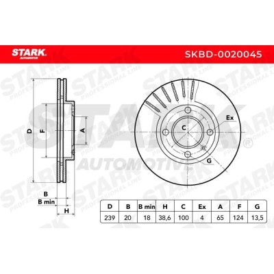 Bremsscheibe Stark SKBD-0020045 SKBD-0020045 - foto 7