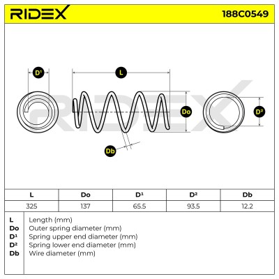 Fahrwerksfeder RIDEX 188C0549 188C0549 - foto 6