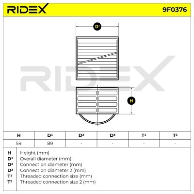 Kraftstofffilter RIDEX 9F0376 9F0376 - foto 6
