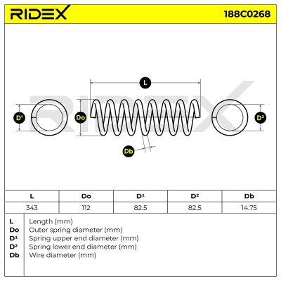 Fahrwerksfeder RIDEX 188C0268 188C0268 - foto 5