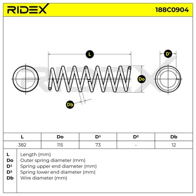 Fahrwerksfeder RIDEX 188C0904 188C0904 - foto 6