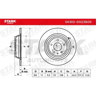 Bremsscheibe Stark SKBD-0023805 SKBD-0023805 - foto 7