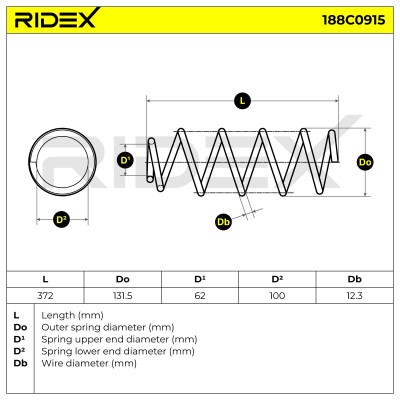 Fahrwerksfeder RIDEX 188C0915 188C0915 - foto 5