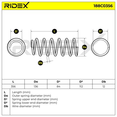 Fahrwerksfeder RIDEX 188C0356 188C0356 - foto 5
