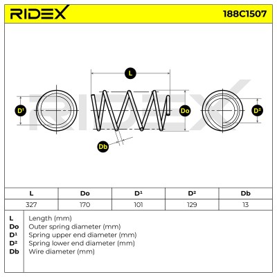 Fahrwerksfeder RIDEX 188C1507 188C1507 - foto 5