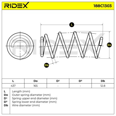 Fahrwerksfeder RIDEX 188C1303 188C1303 - foto 4