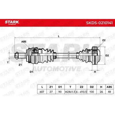 Antriebswelle Stark SKDS-0210141 SKDS-0210141 - foto 6