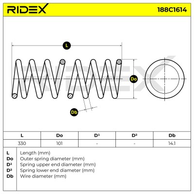 Fahrwerksfeder RIDEX 188C1614 188C1614 - foto 5