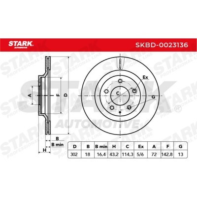 Bremsscheibe Stark SKBD-0023136 SKBD-0023136 - foto 3