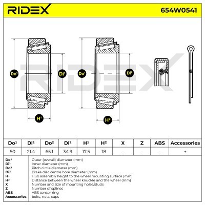 Radlager RIDEX 654W0541 654W0541 - foto 6