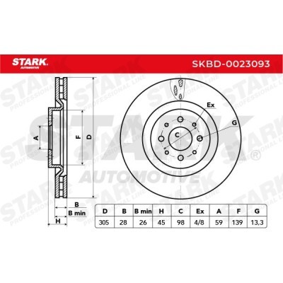Bremsscheibe Stark SKBD-0023093 SKBD-0023093 - foto 3